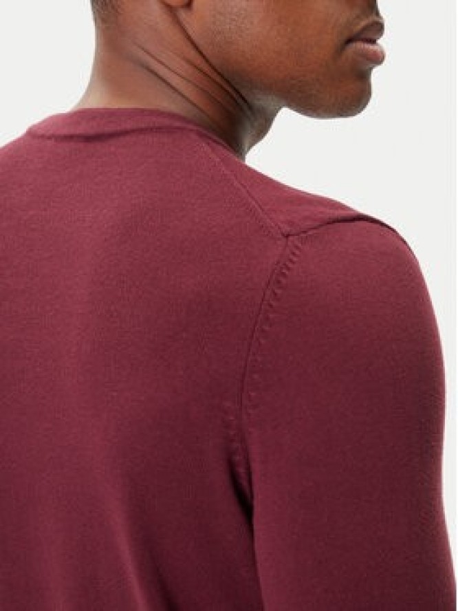 HUGO Sweter San Cassius-C1 50475083 Bordowy Regular Fit