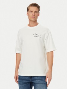 Calvin Klein Jeans T-Shirt LV04RE828G Biały Regular Fit
