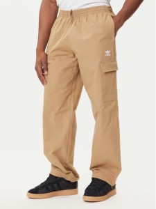 adidas Spodnie dresowe Trefoil Essentials JX3912 Beżowy Loose Fit