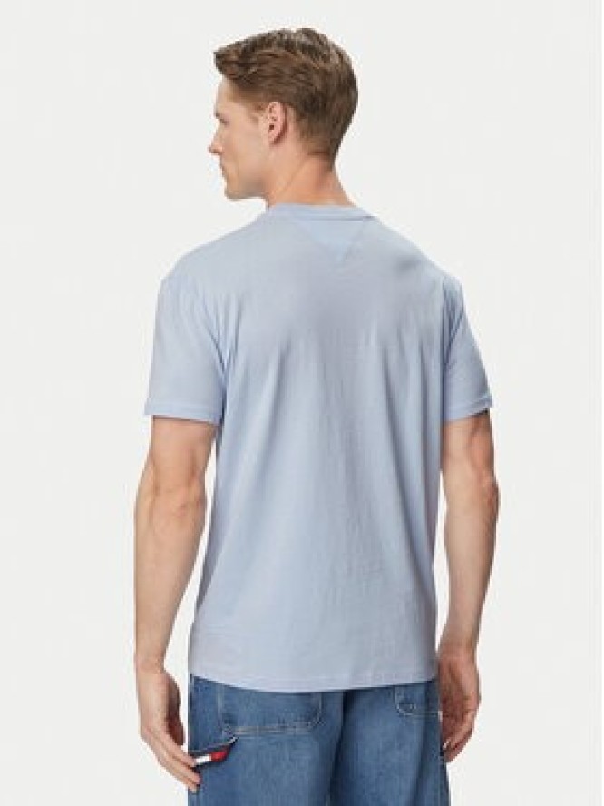 Tommy Jeans T-Shirt DM0DM20744 Niebieski jasny Regular Fit