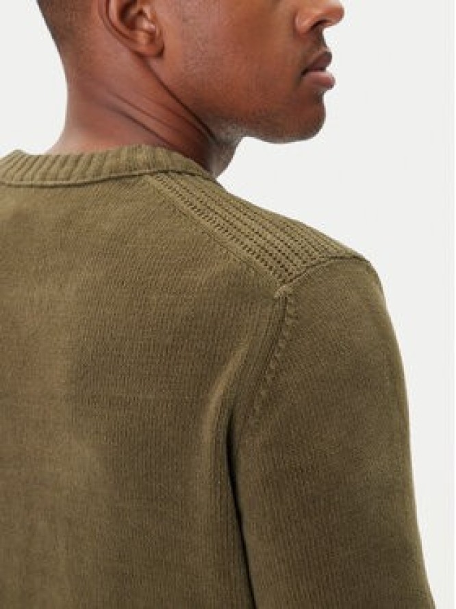 Aeronautica Militare Sweter 252MA1573UL00539 Zielony Regular Fit