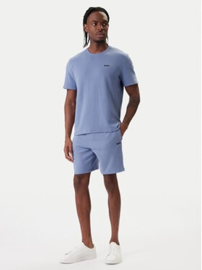 BOSS Szorty sportowe Waffle 50535884 Błękitny Regular Fit