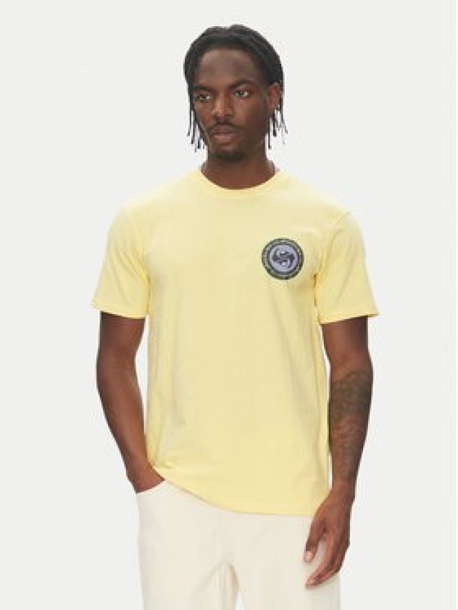 Quiksilver T-Shirt Circle Back Ss EQYZT08054 Żółty Regular Fit