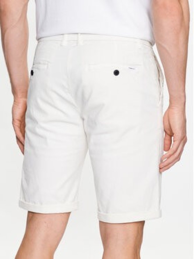 Lindbergh Szorty materiałowe 30-505044 Biały Slim Fit
