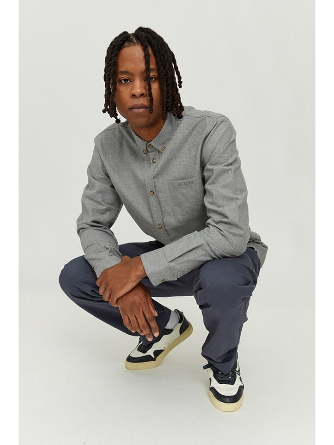 MAZINE Koszula "Simo" w kolorze szarym rozmiar: M