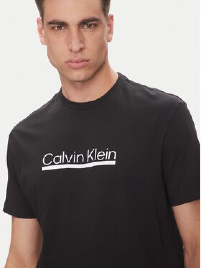 Calvin Klein T-Shirt Outline Tape Graphic LV04RC852G Czarny Regular Fit