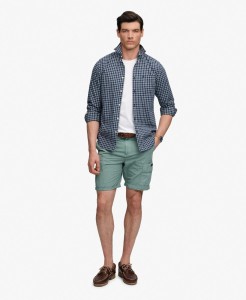 superdry Ripstop Light Cargo Shorts — 100% bawełna, prosty krój – Fossil Green