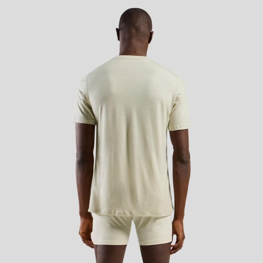 Koszulka męska ODLO Merino 160 BL Top - 100% wełna merino, krótki rękaw