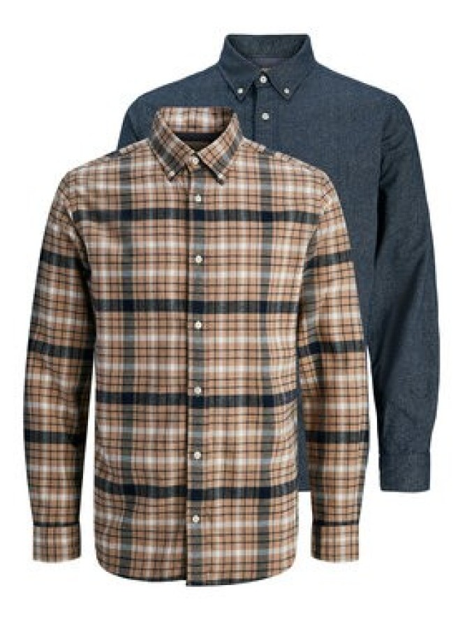 Jack&Jones Komplet 2 koszul Blubarkley 12294328 Beżowy Regular Fit