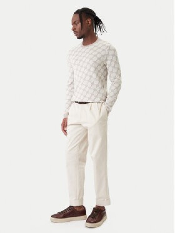 JOOP! Sweter 13Ravorono 10100436 30102137 Écru Regular Fit