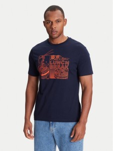 United Colors Of Benetton T-Shirt 3I1XU10A4 Granatowy Relaxed Fit