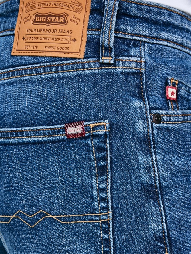 Jeansy męskie z prostą nogawką niebieskie Colt 480