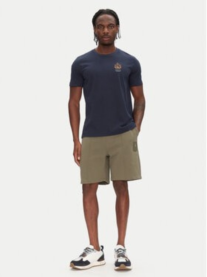 Aeronautica Militare Szorty sportowe 251BF020F584 Khaki Regular Fit