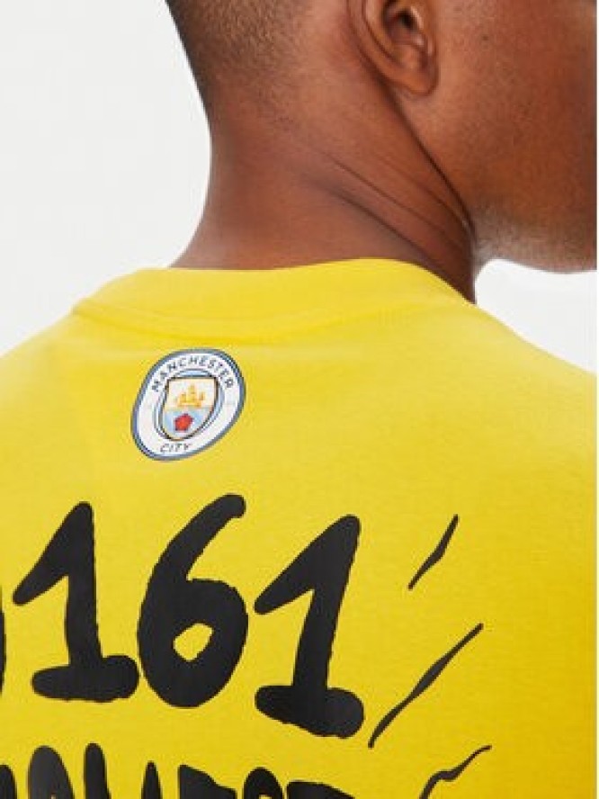 Puma T-Shirt CWC Hoops x Man City 631696 Żółty Regular Fit