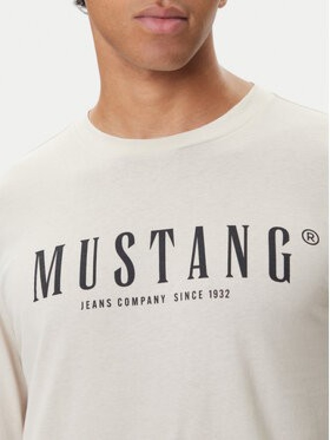 Mustang Longsleeve Asheville 1016873 Beżowy Regular Fit
