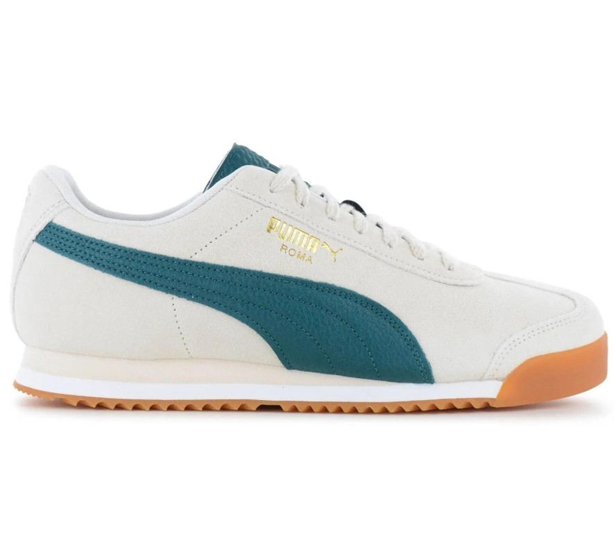 Męskie - Puma Roma Suede - 398635-02 - Biały