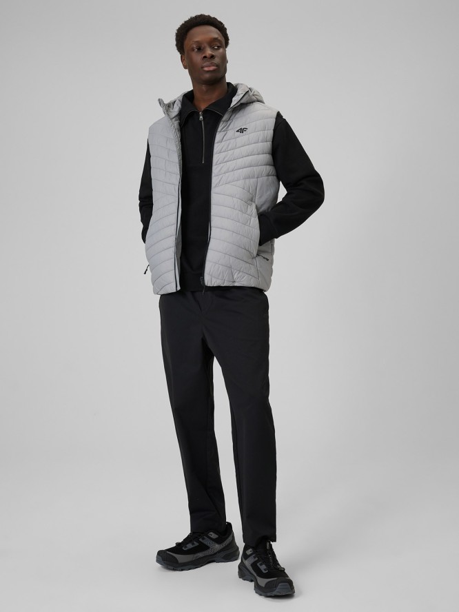 4F Bezrękawnik z wypełnieniem syntetycznym męski - szary XL