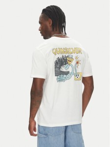 Quiksilver T-Shirt Ev Disconnect Effects EQYZT08049 Biały Regular Fit