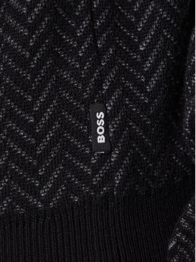 BOSS Sweter H-Habito 50549985 Czarny Regular Fit