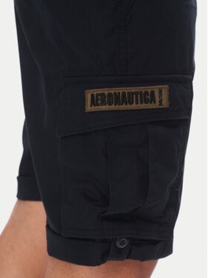 Aeronautica Militare Szorty materiałowe 251BE250CT3501 Granatowy Regular Fit