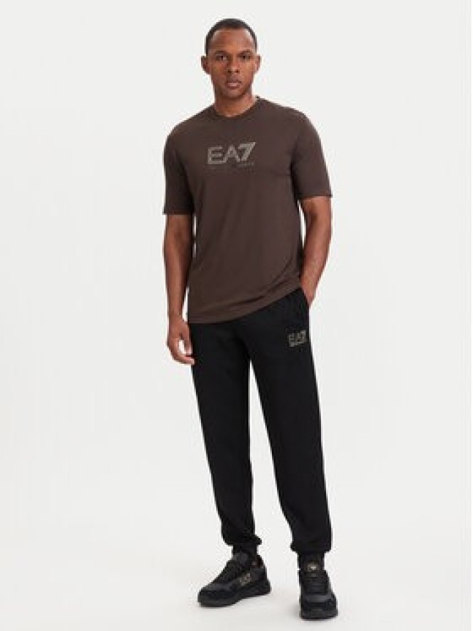 EA7 Emporio Armani T-Shirt 7M002239 AF13739 U6027 Brązowy Regular Fit