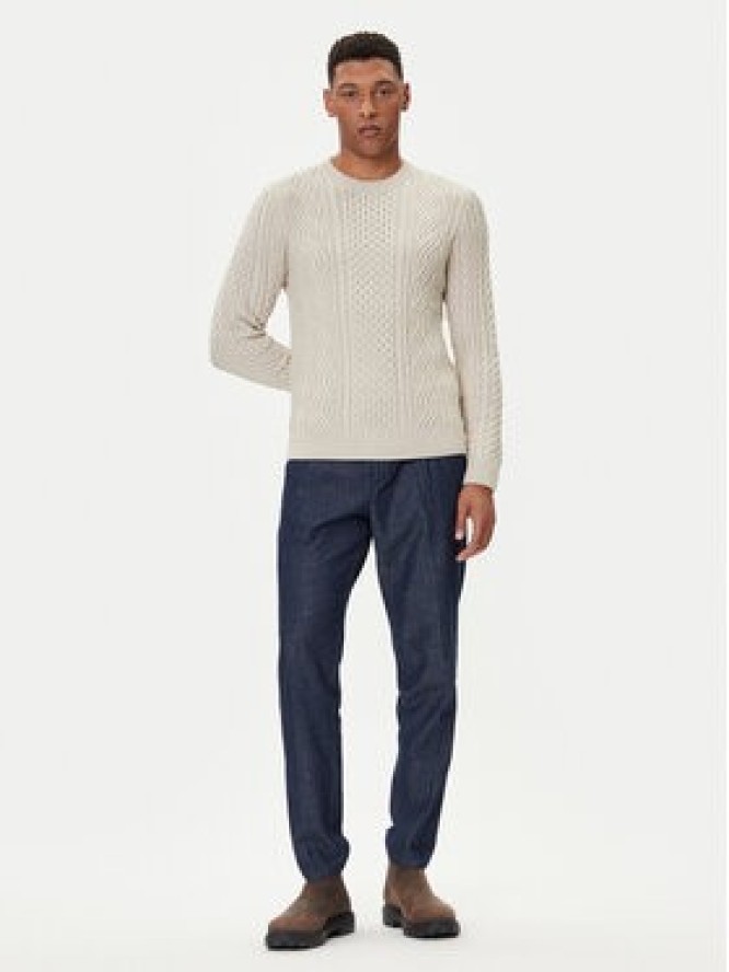 Jack & Jones Sweter Blusean 12283486 Beżowy Regular Fit