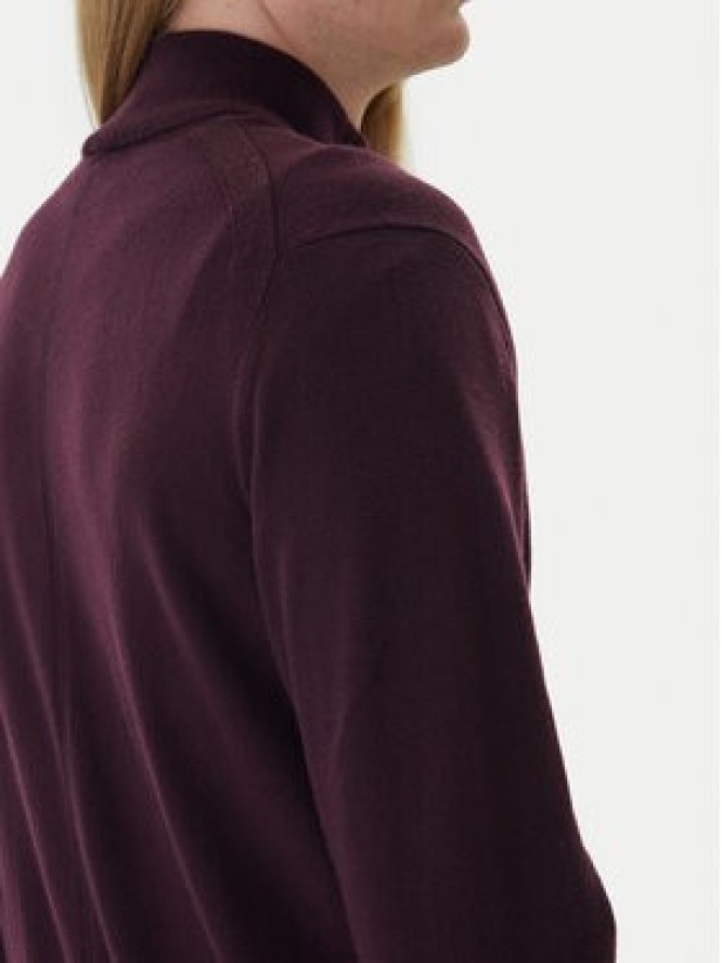 Calvin Klein Sweter LV04LD318G Bordowy Regular Fit