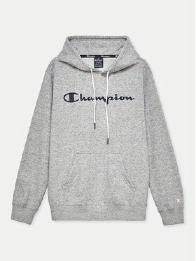 Champion Bluza Script Logo 217142 Szary Comfort Fit