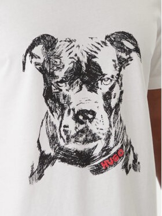 HUGO T-Shirt Dubrox 50553779 Écru Regular Fit