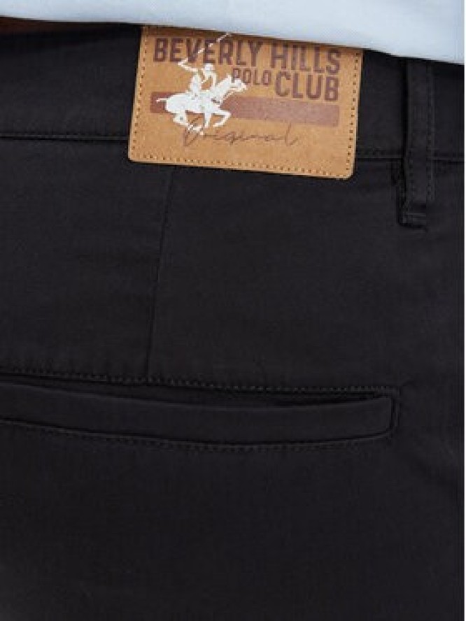 Beverly Hills Polo Club Chinosy P-SS26M -T450311 Czarny Regular Fit