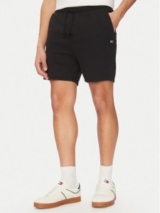 Tommy Jeans Szorty sportowe Entry Graphic DM0DM21369 Czarny Regular Fit