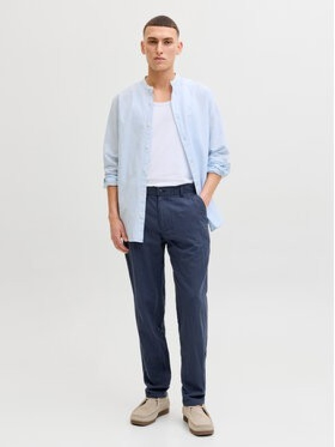 Jack & Jones Chinosy Stace 12248604 Granatowy Tapered Fit