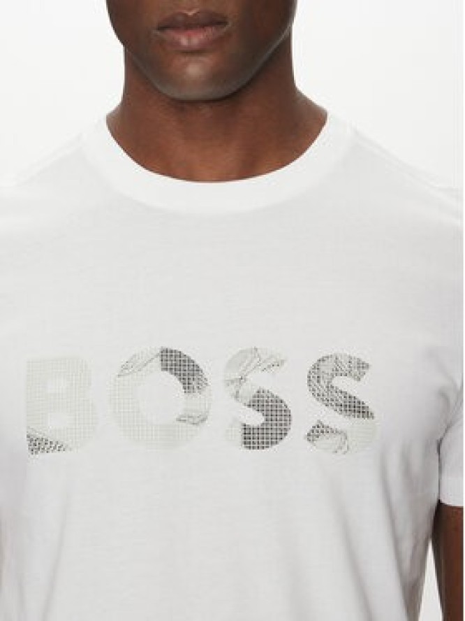 BOSS T-Shirt Glamping 50537834 Biały Regular Fit