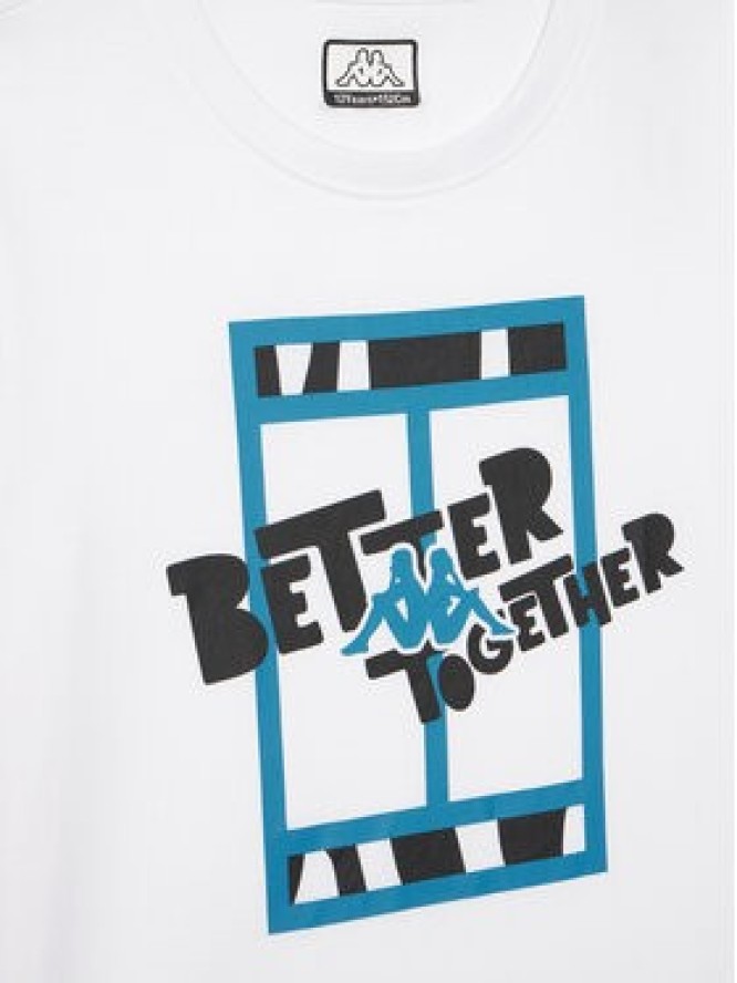 Kappa T-Shirt 351U8JW 001 Biały Regular Fit