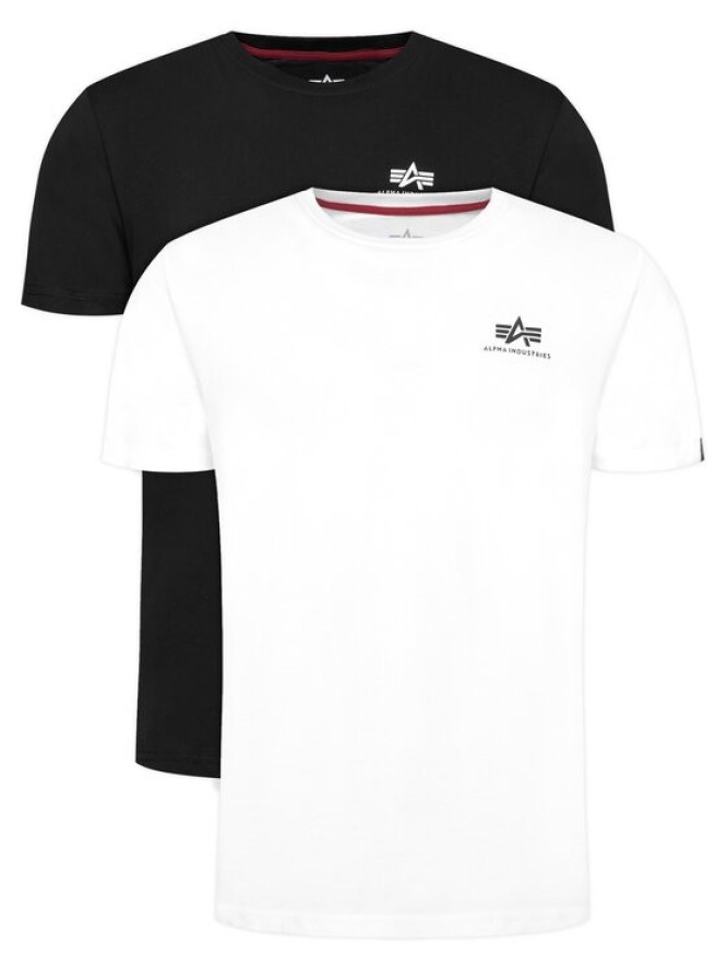 Alpha Industries Komplet t-shirtów 258500 Czarny Regular Fit