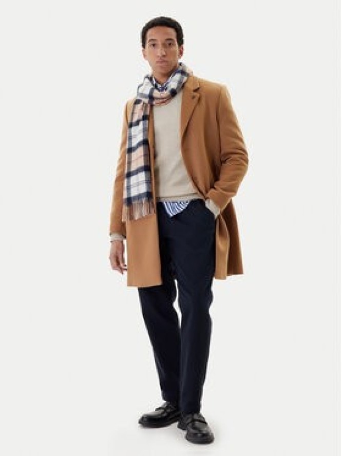 Tommy Hilfiger Płaszcz wełniany MW0MW40768 Brązowy Regular Fit