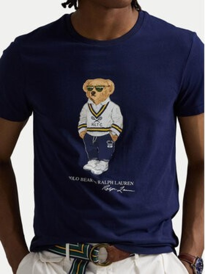 Polo Ralph Lauren T-Shirt 710973137003 Granatowy Slim Fit