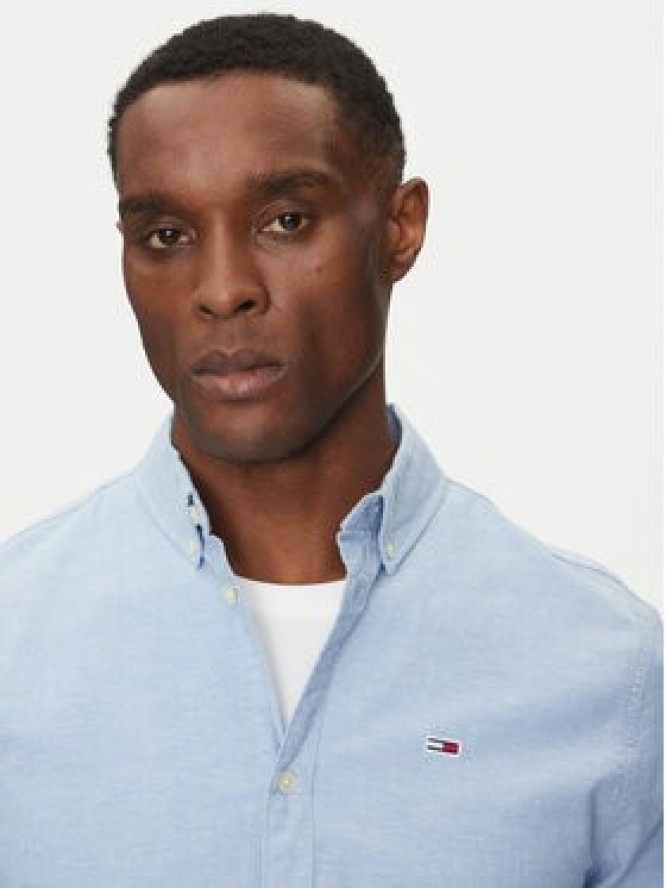 Tommy Jeans Koszula Stretch Oxford DM0DM09594 Błękitny Slim Fit