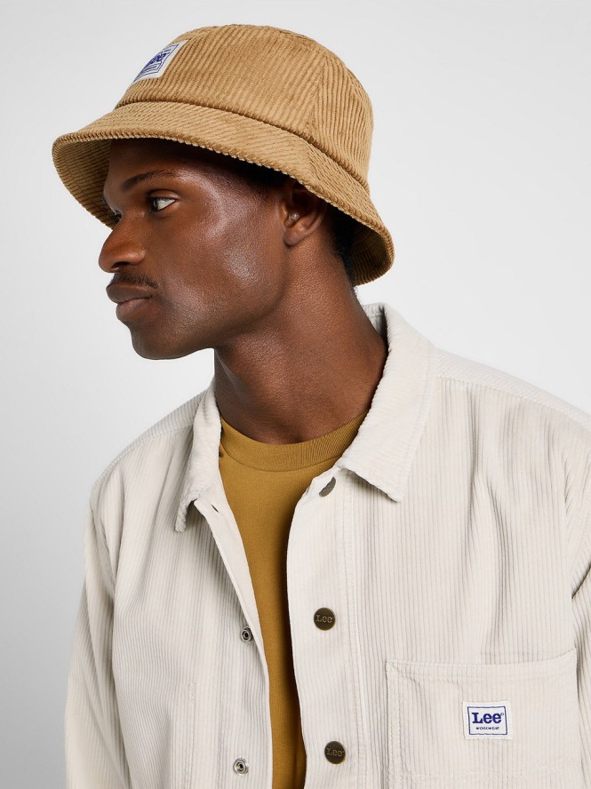 LEE MĘSKA CZAPKA SZTRUKSOWA LEE CORD WW BUCKET HAT GLAZED GINGER 112358292