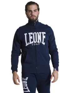 Leone 1947 Apparel męskie bluzy z zamkiem błyskawicznym i wysokim kołnierzem