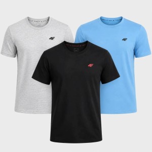 KOMPLET KOSZULEK MĘSKICH 4F ZESTAW 3PAK NA CO DZIEŃ T-SHIRT SPORTOWY
