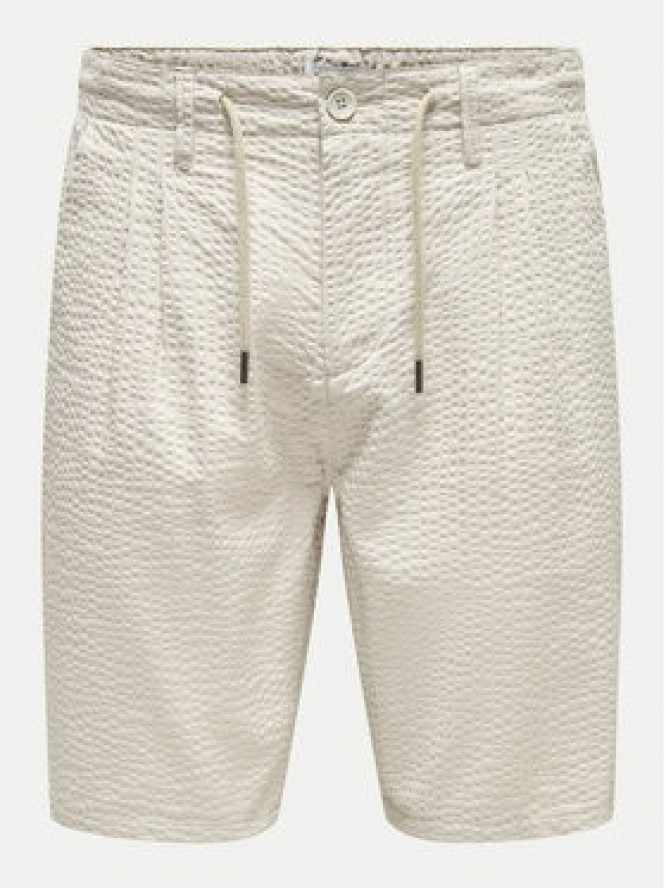 Only & Sons Szorty materiałowe Leo 22028301 Beżowy Regular Fit