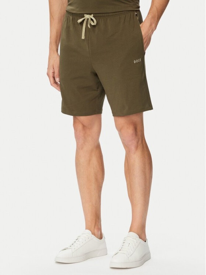 BOSS Szorty sportowe Mix&Match 50515314 Khaki Regular Fit