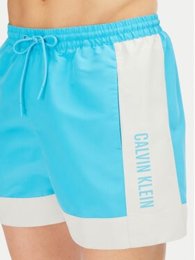 Calvin Klein Swimwear Szorty kąpielowe KM0KM01095 Niebieski Regular Fit