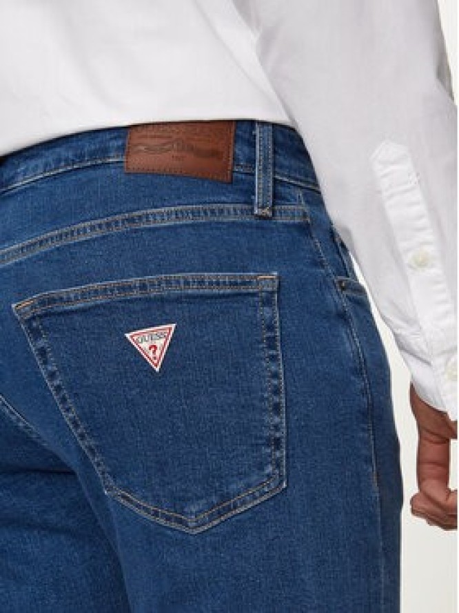 Guess Jeans Jeansy M4YA1C D5DM2 Granatowy Slim Fit