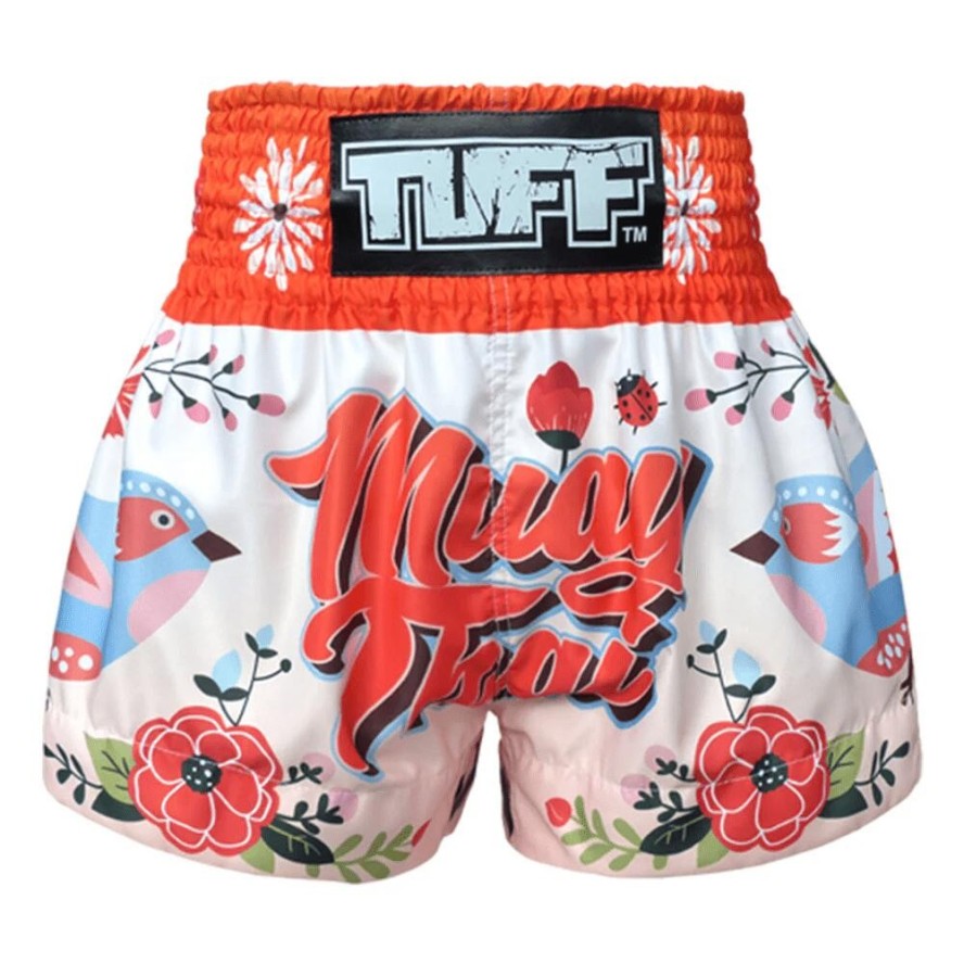 Spodenki treningowe TUFF Orange Pastel Birds Pattern