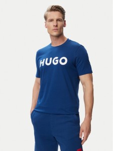 HUGO T-Shirt Dulivio 50467556 Niebieski Regular Fit