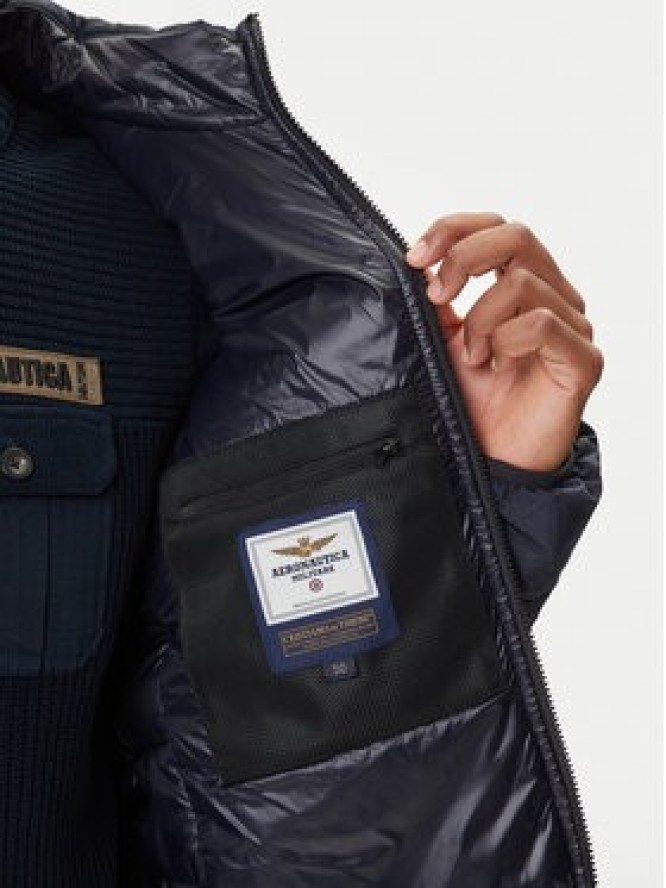 Aeronautica Militare Kurtka przejściowa 252AB3022UCT04214 Granatowy Regular Fit