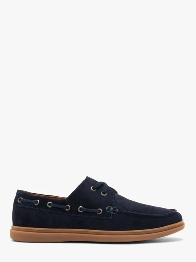 Granatowe półbuty męskie sznurowane