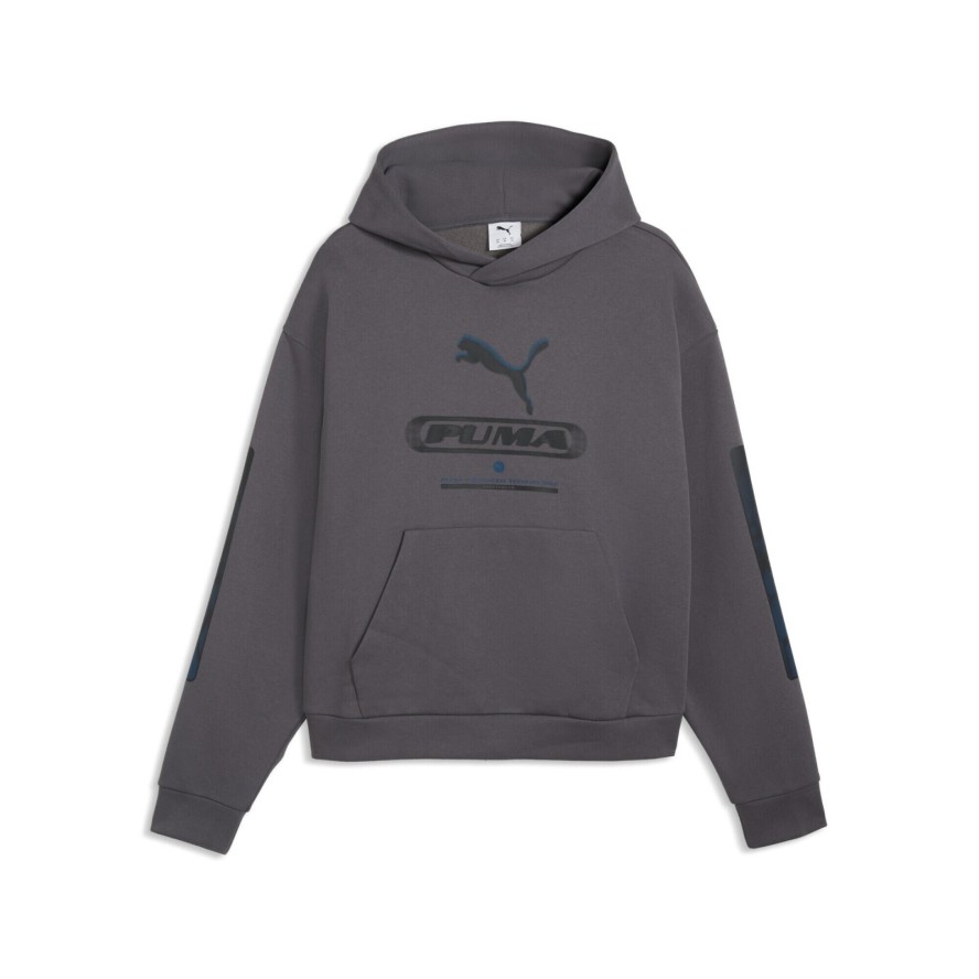 Męska bluza z kapturem PUMA Sport Boxy Graphic Fleece PUMA